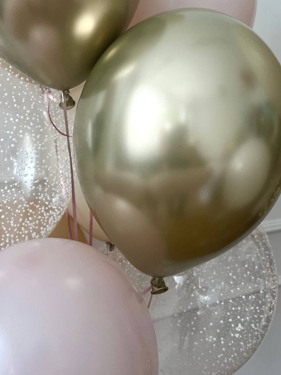 Фонтан из шаров «Розовое латте»