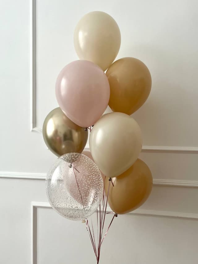 Фонтан из шаров «Розовое латте» Фонтан из шаров «Розовое латте»