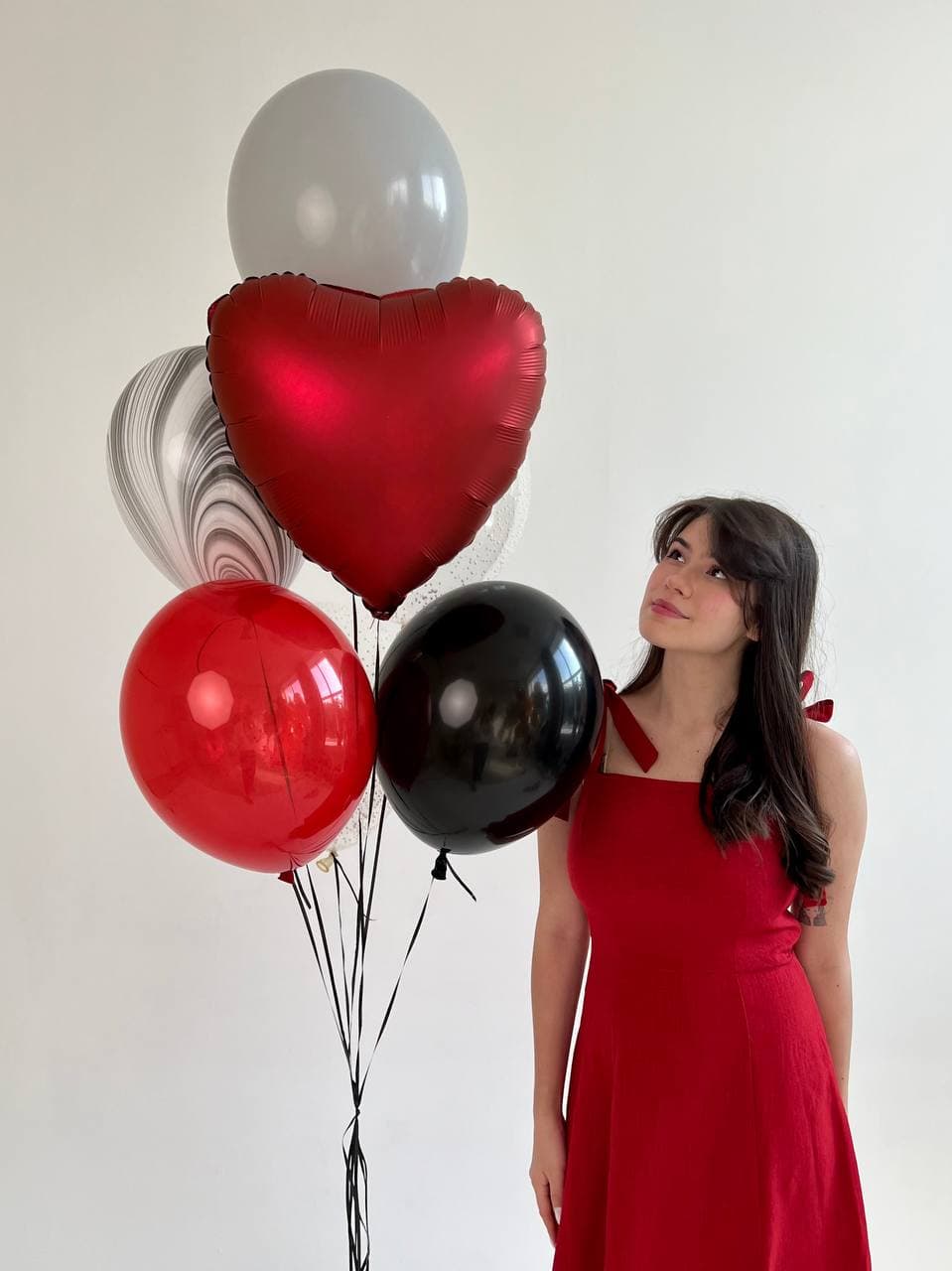 Фонтан из шаров «Рубиновый»