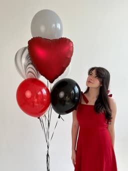 Фонтан из шаров «Рубиновый»