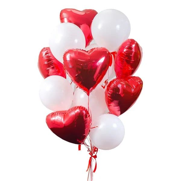 фонтан из шаров "Сердца"