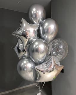 Фонтан из шаров "Silver"