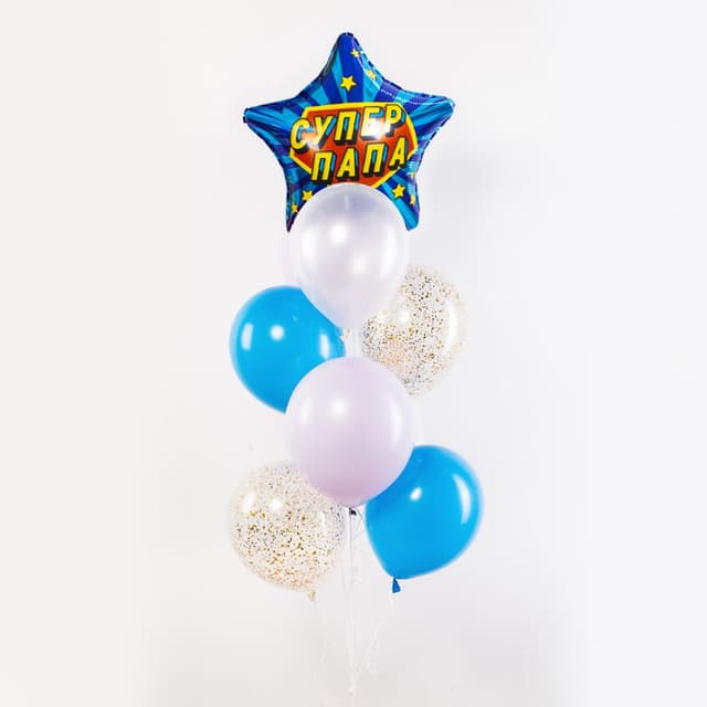 Фонтан из шаров "Супер папа" Фонтан из шаров "Супер папа"