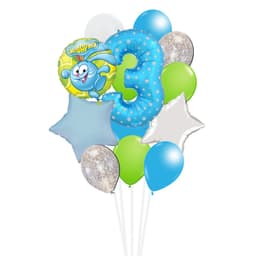 Фонтан с цифрой "Смешарики"