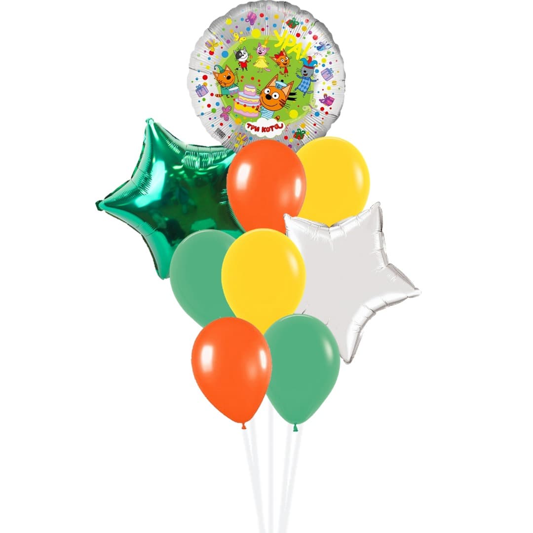 Фонтан "Три кота серебро"