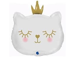 Г Фигура Голова Кошки в короне белая/66 см