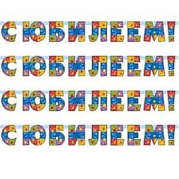 Гирл-буквы С ЮБИЛЕЕМ Серпантин 150см