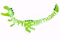 Гирлянда Динозавр, Happy Birthday, Зеленый, 300 см