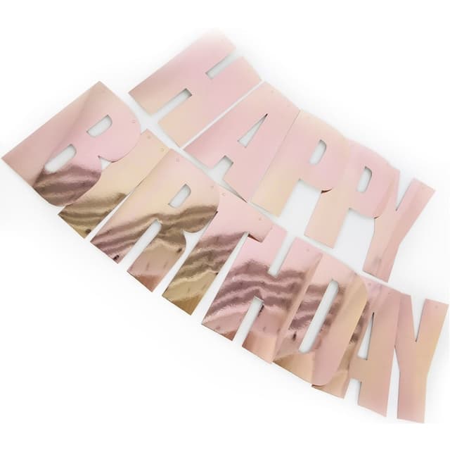Гирлянда Happy Birthday розовое золото Гирлянда Happy Birthday розовое золото