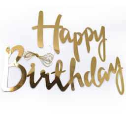 Гирлянда Happy Birthday! Золото 2м