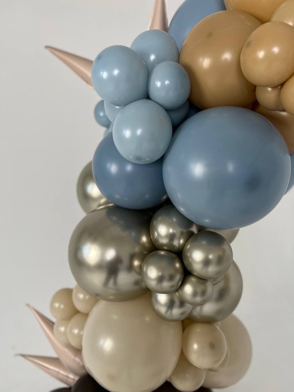 Гирлянда из шаров «Латте и Ретро голубой»