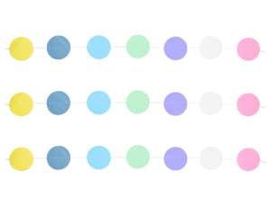 Гирлянда н/нитке Круги Macaron 2,2м