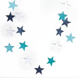 Гирлянда-подвеска Звезда, Голубой микс, 200 см, 7 см*20 шт