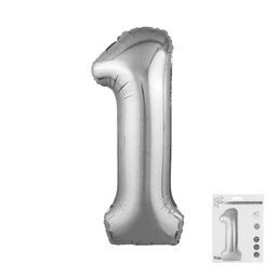 Цифры 100 см серебро Slim 1