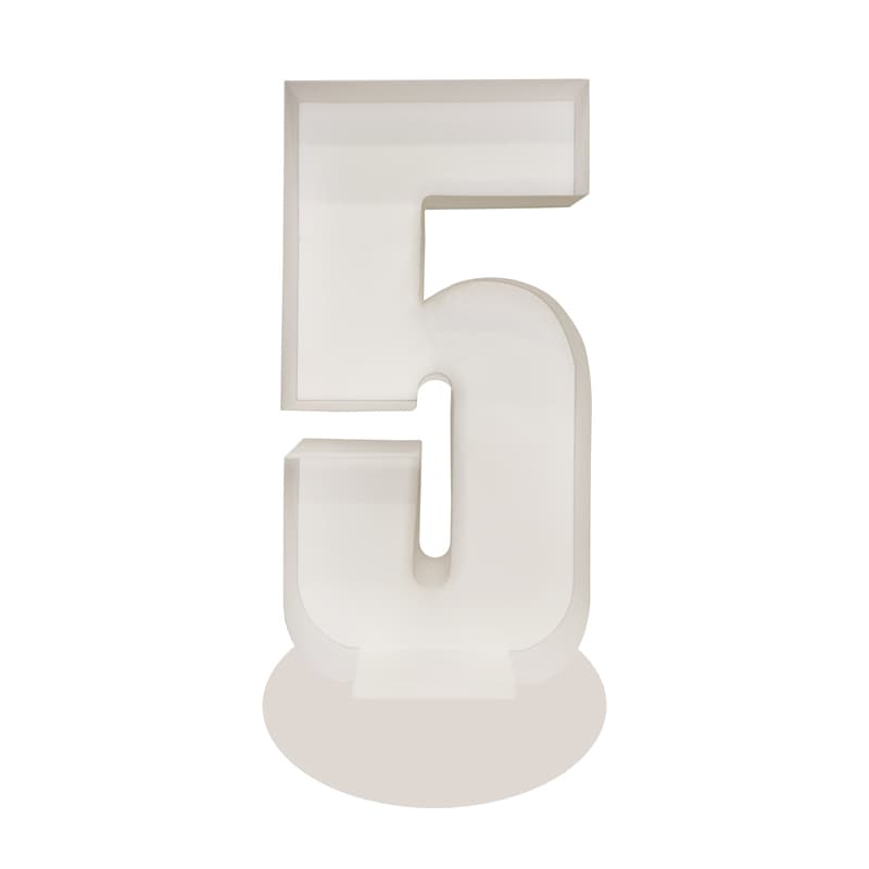 Каркас для аэромозаики. Цифра "5" пять