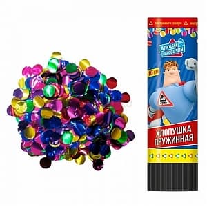 Хлопушка пружинная Аркадий Паровозов блеск конфетти 16 см Хлопушка пружинная Аркадий Паровозов блеск конфетти 16 см