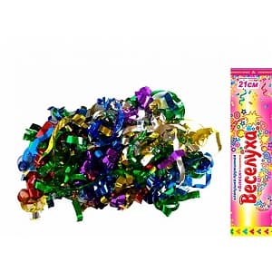 Хлопушка пружинная Блеск серпантин 21см/Веселуха