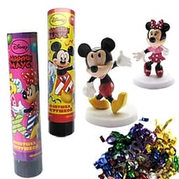 Хлопушка пружинная Дисней Микки Маус с игрушкой 21см