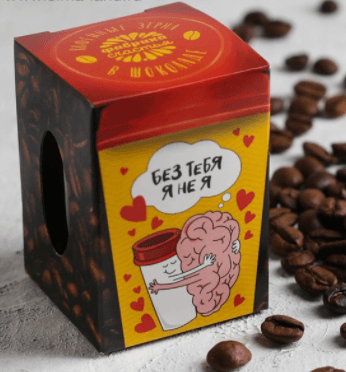 Кофейные зёрна в шоколаде «Без тебя», 30 г Кофейные зёрна в шоколаде «Без тебя», 30 г