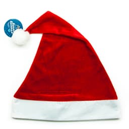Колпак Новогодний, плюш, Красный, 1 шт.