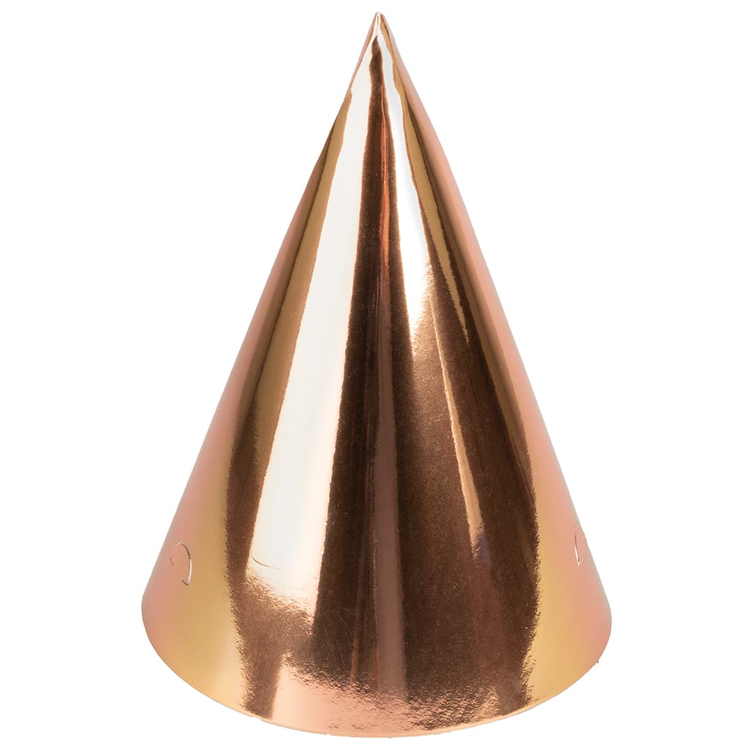 Колпаки, Розовое Золото, металлик, 16 см, 6 шт.