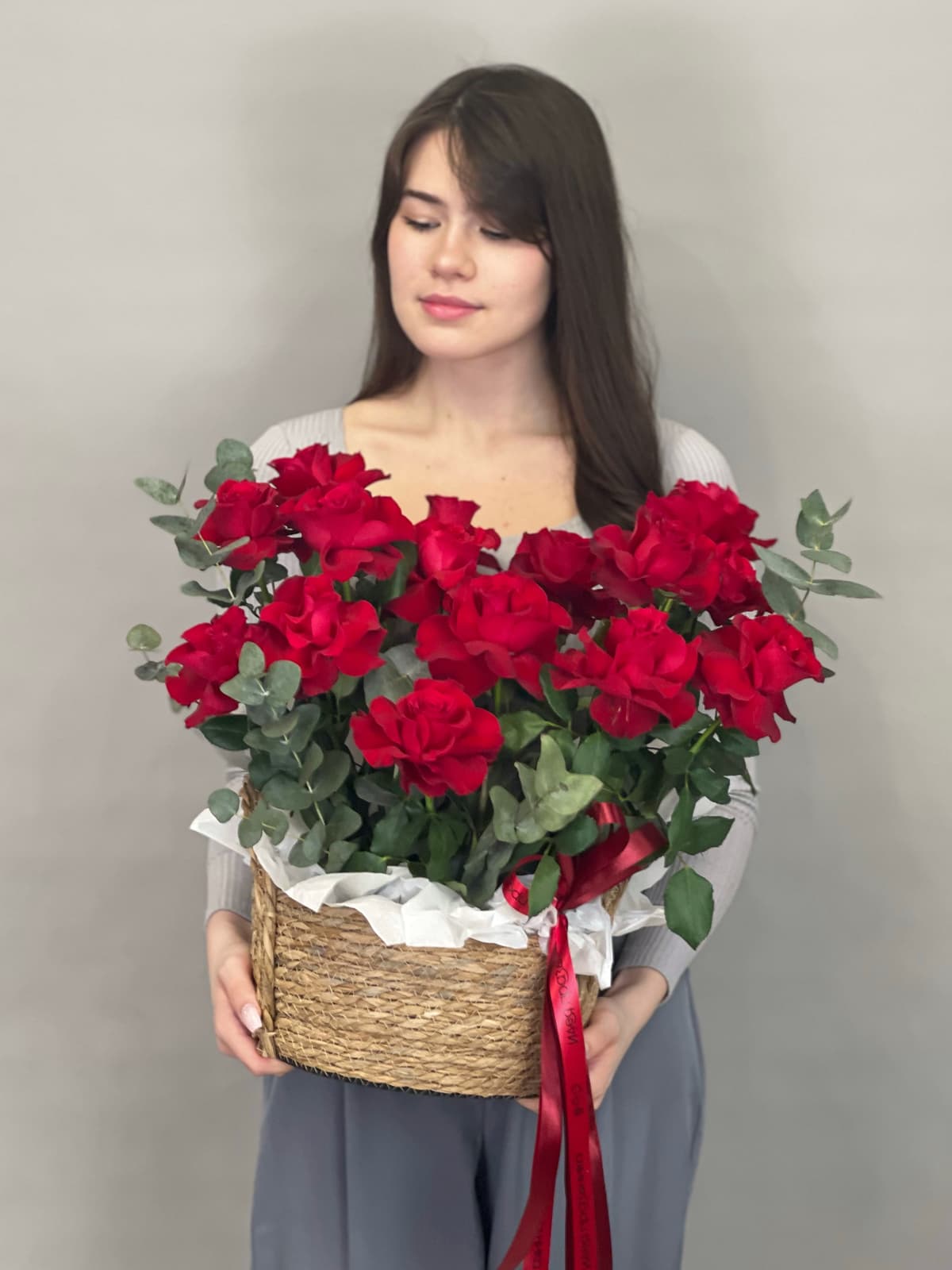 Композиция из французских роз "Купидон"