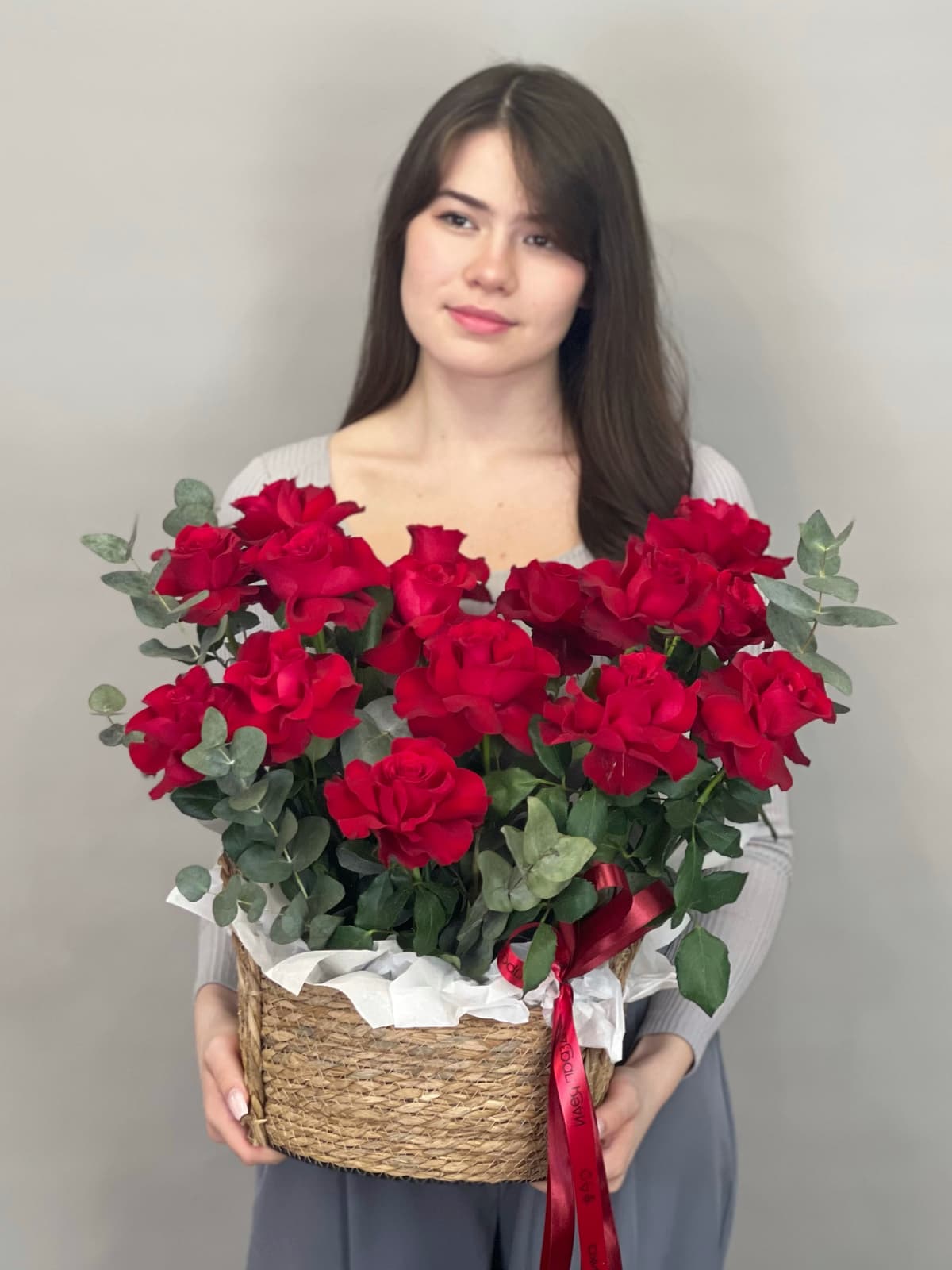 Композиция из французских роз "Купидон"