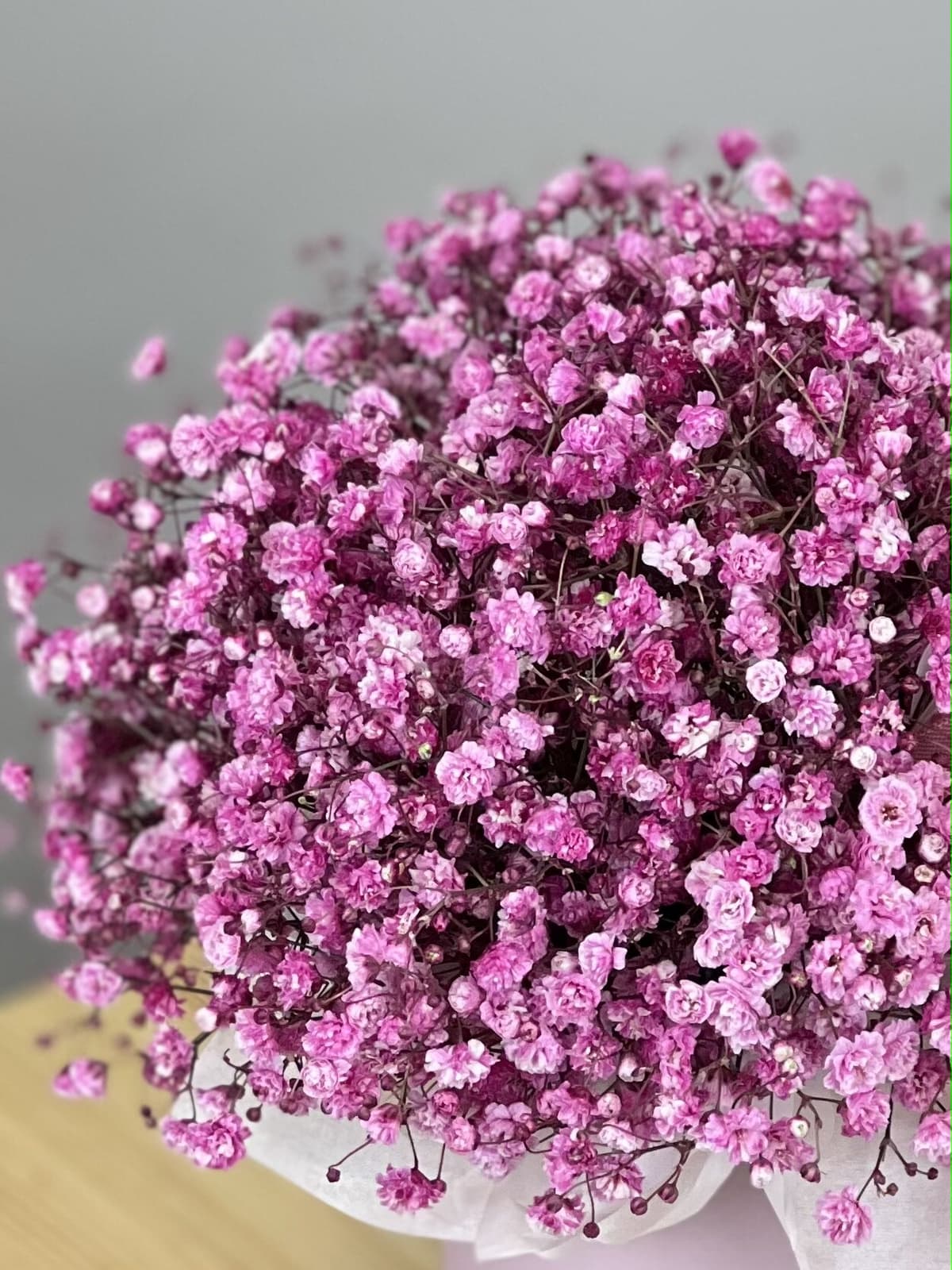 Композиция из гипсофилы в сумочке "Pink" XS