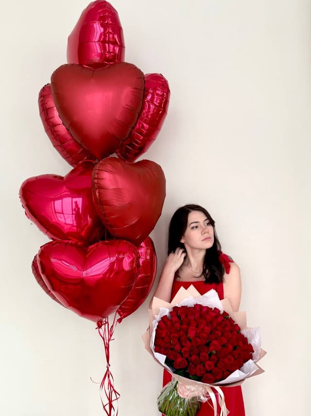 Композиция из шаров « Комбо 14 февраля» Композиция из шаров « Комбо 14 февраля»