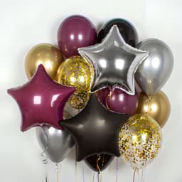 Композиция из шаров на грузах «Ночь»