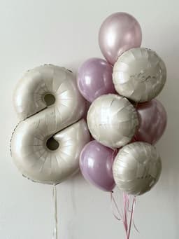 Композиция из шаров «Розовый цветок»