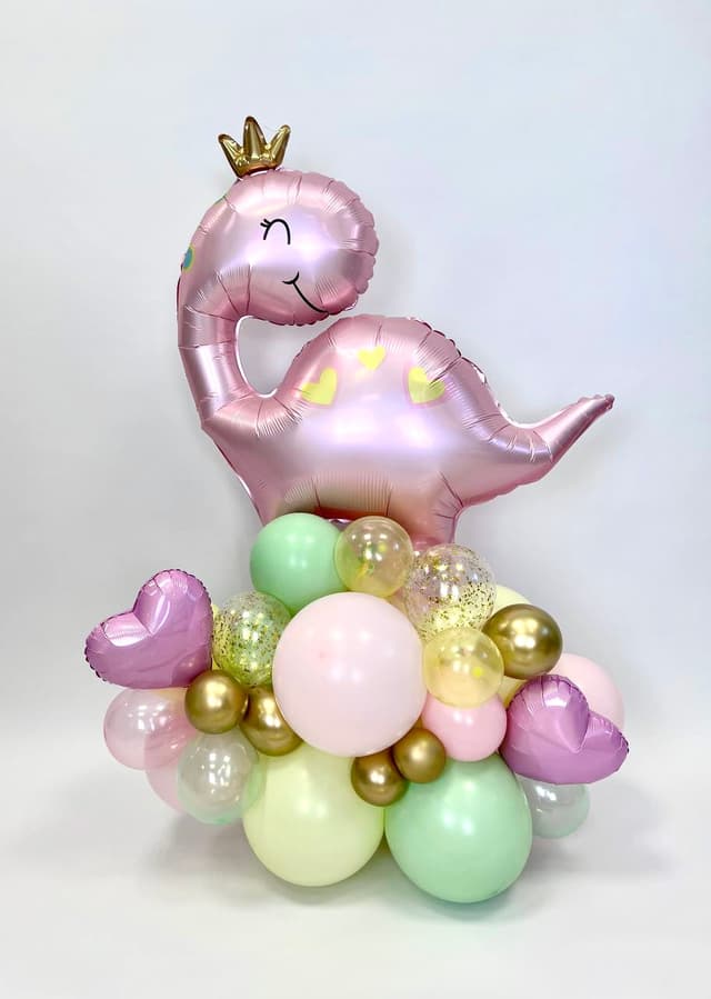 Композиция из Шаров с воздухом «Дино Принцесса» Композиция из Шаров с воздухом «Дино Принцесса»
