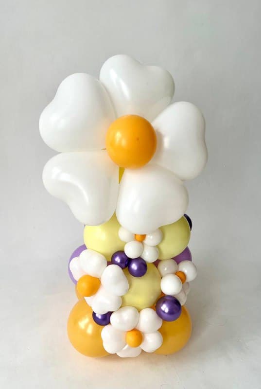 Композиция из шаров с воздухом «Ромашка, Мой любимый цветок»
