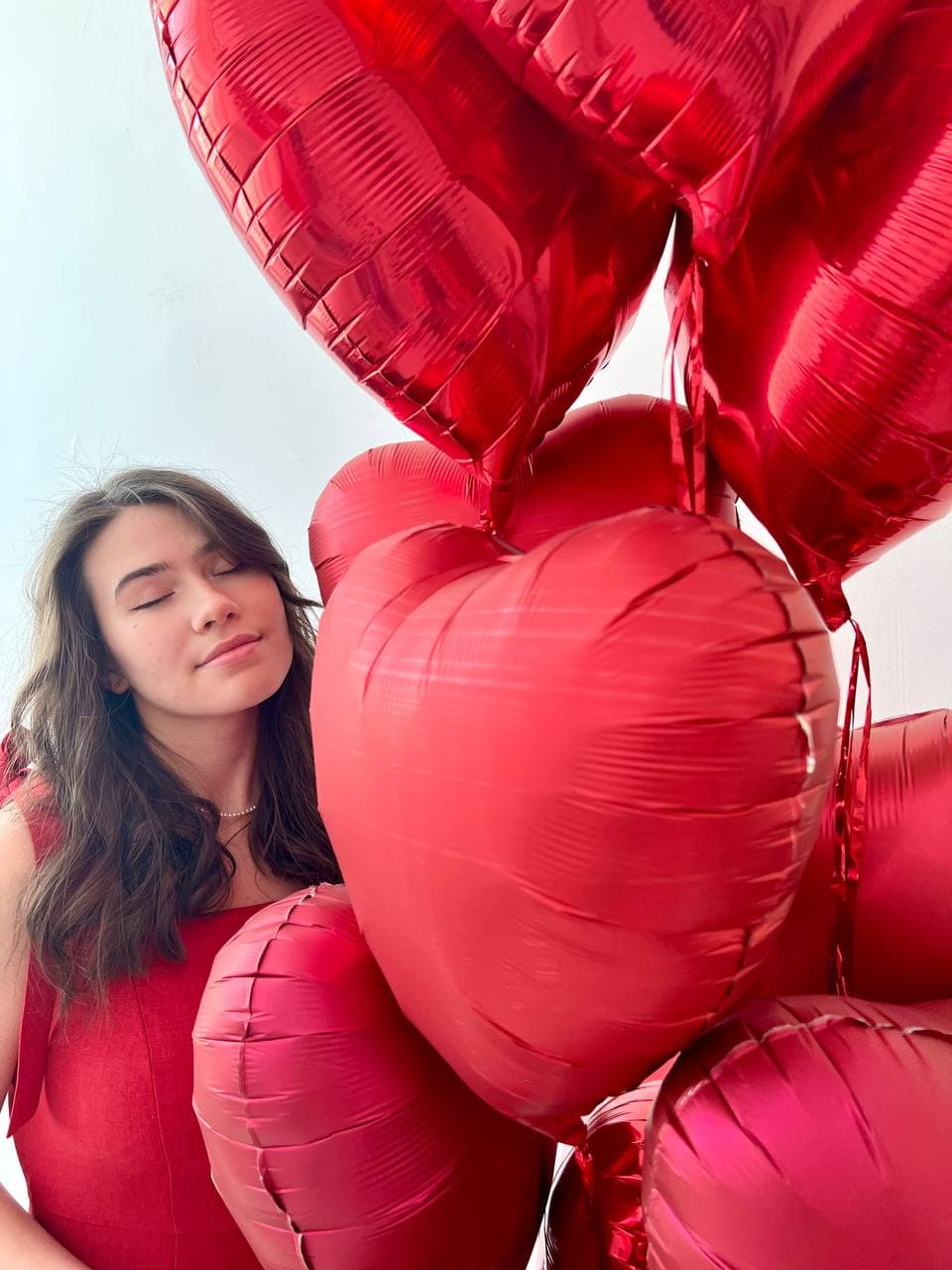 Композиция из шаров «Шелковое сердце»