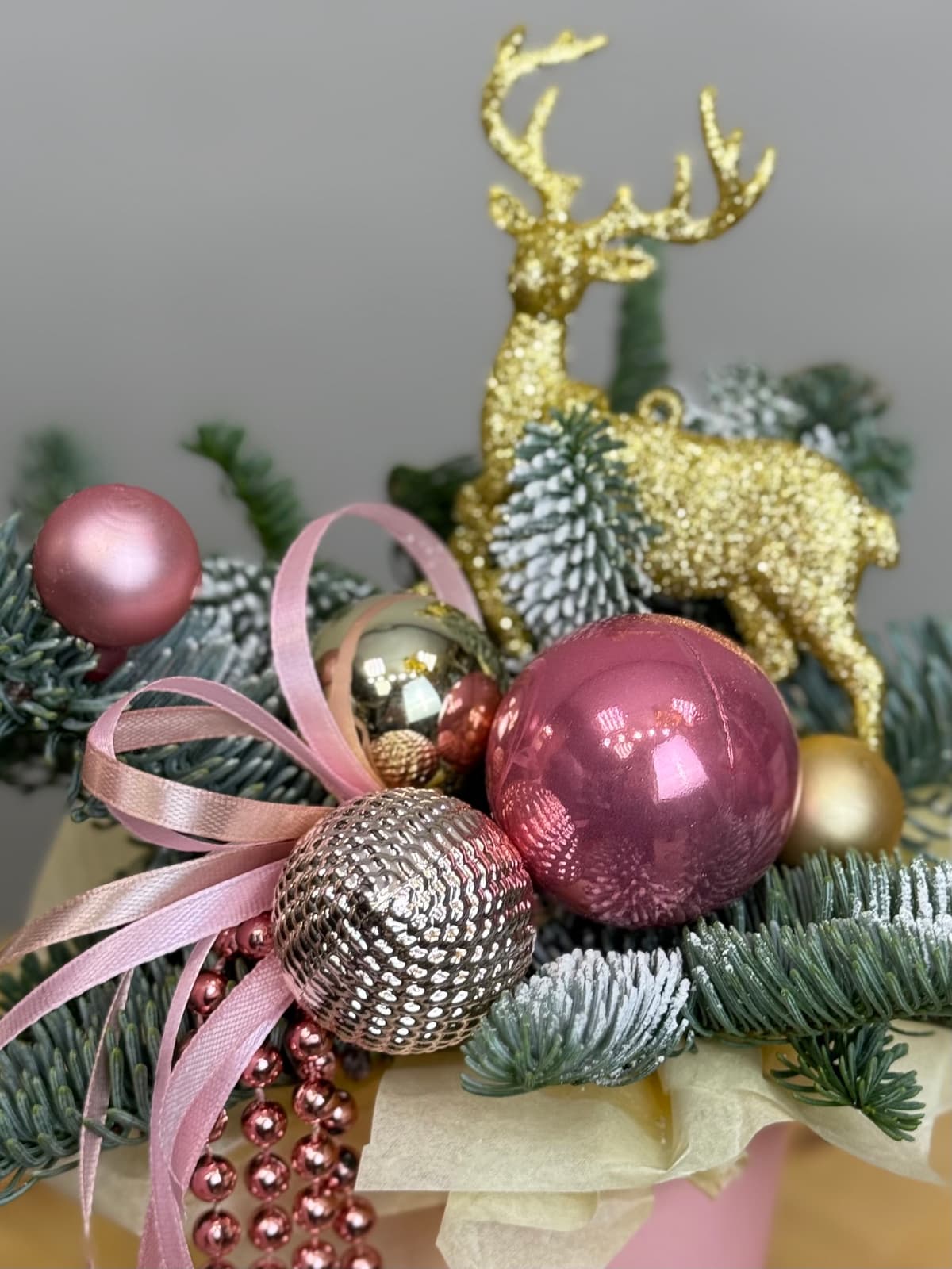 Композиция "Розовое золото" в стаканчике