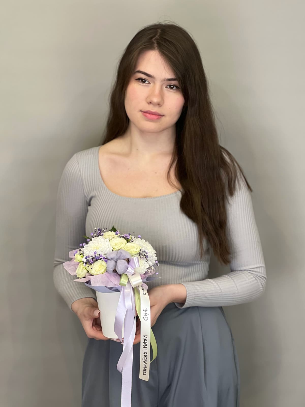 Композиция "Сиреневенькая" в стаканчике