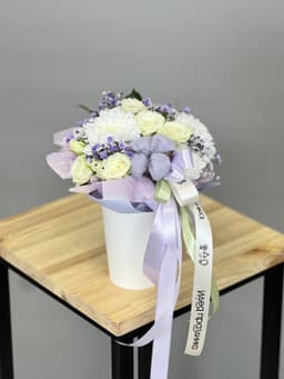 Композиция "Сиреневенькая" в стаканчике