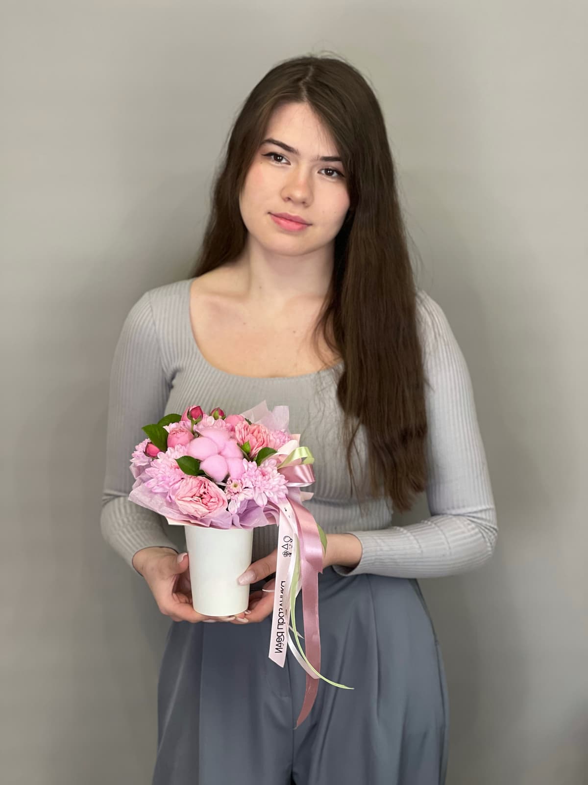 Композиция "Яркая" в стаканчике