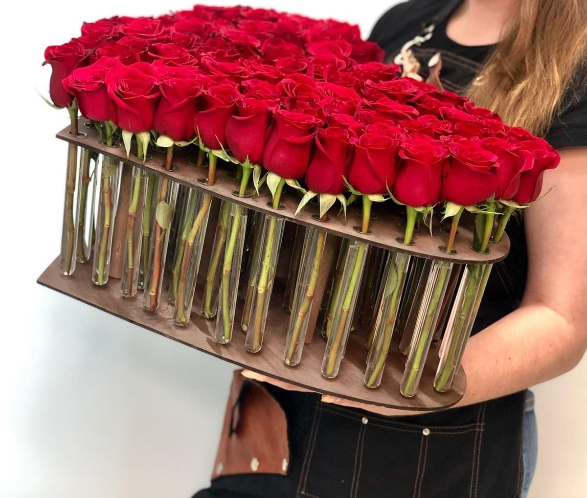 Композиция 101 Эквадорская Роза в пробирках