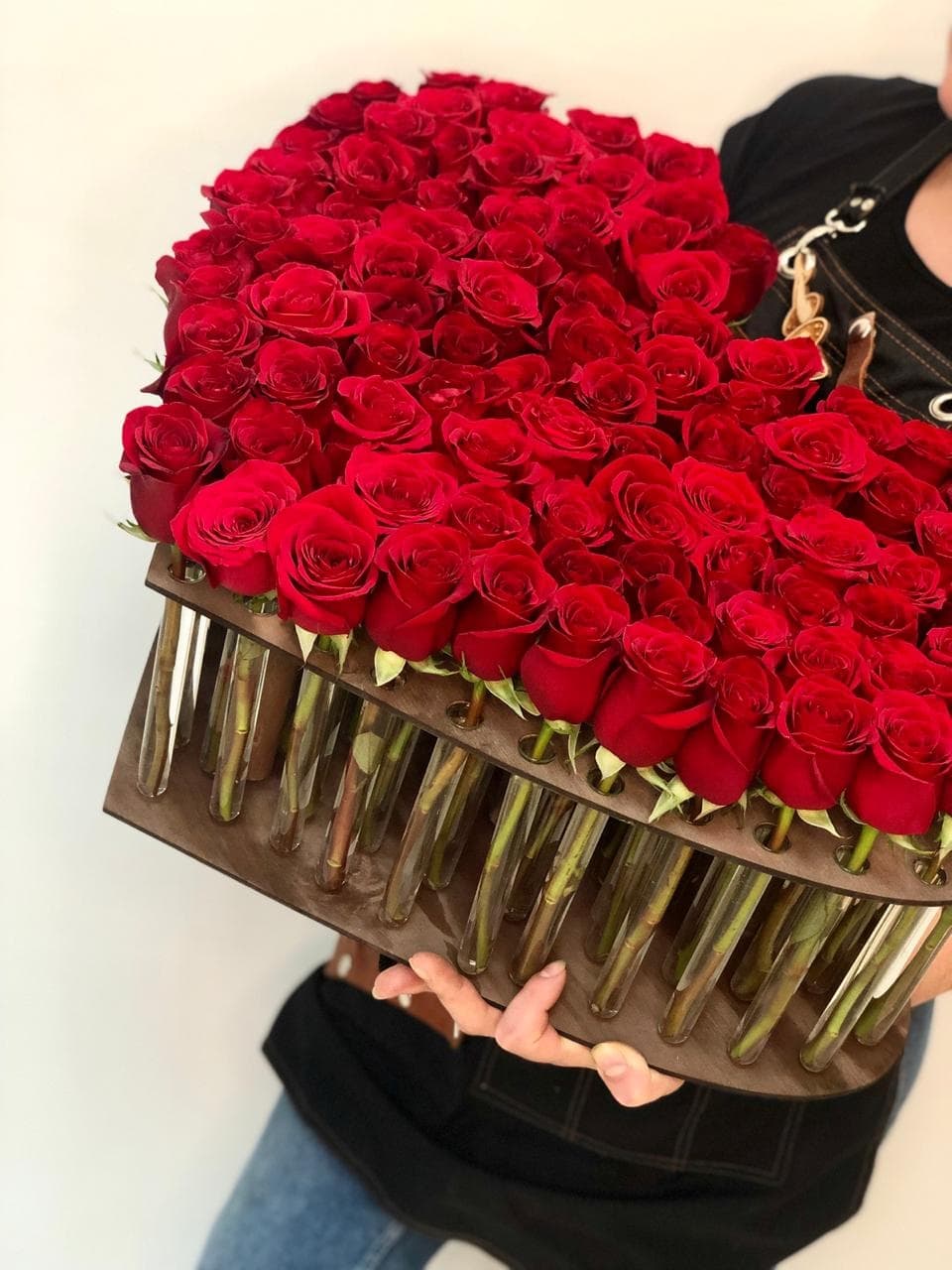 Композиция 101 Эквадорская Роза в пробирках