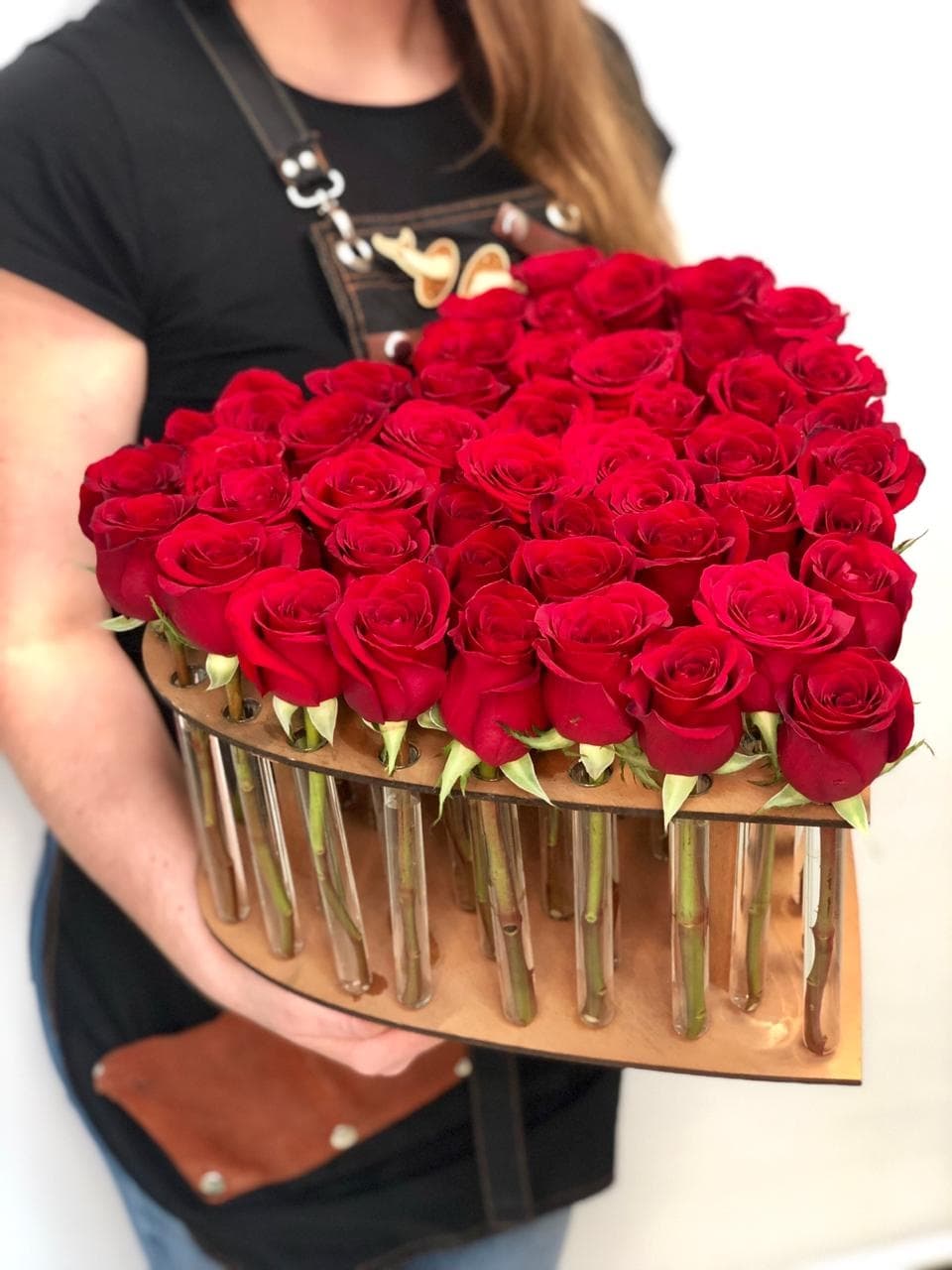 Композиция 51 Эквадорская Роза в пробирках Уфа