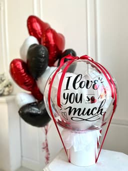 Композиция из шара с воздухом «LOVE YOU»