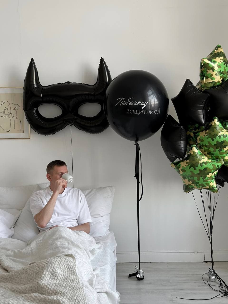 Композиция из шаров «Черная маска»