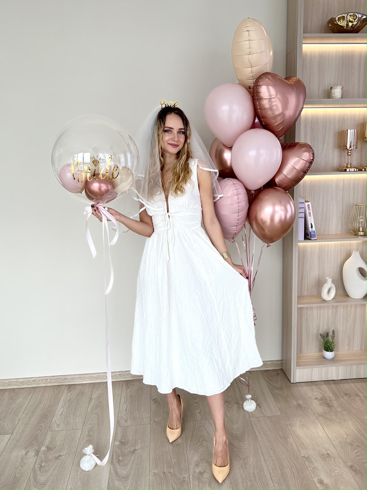 Композиция из шаров «Bride в розовом»
