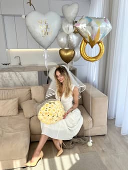 Композиция из шаров «Bride white»