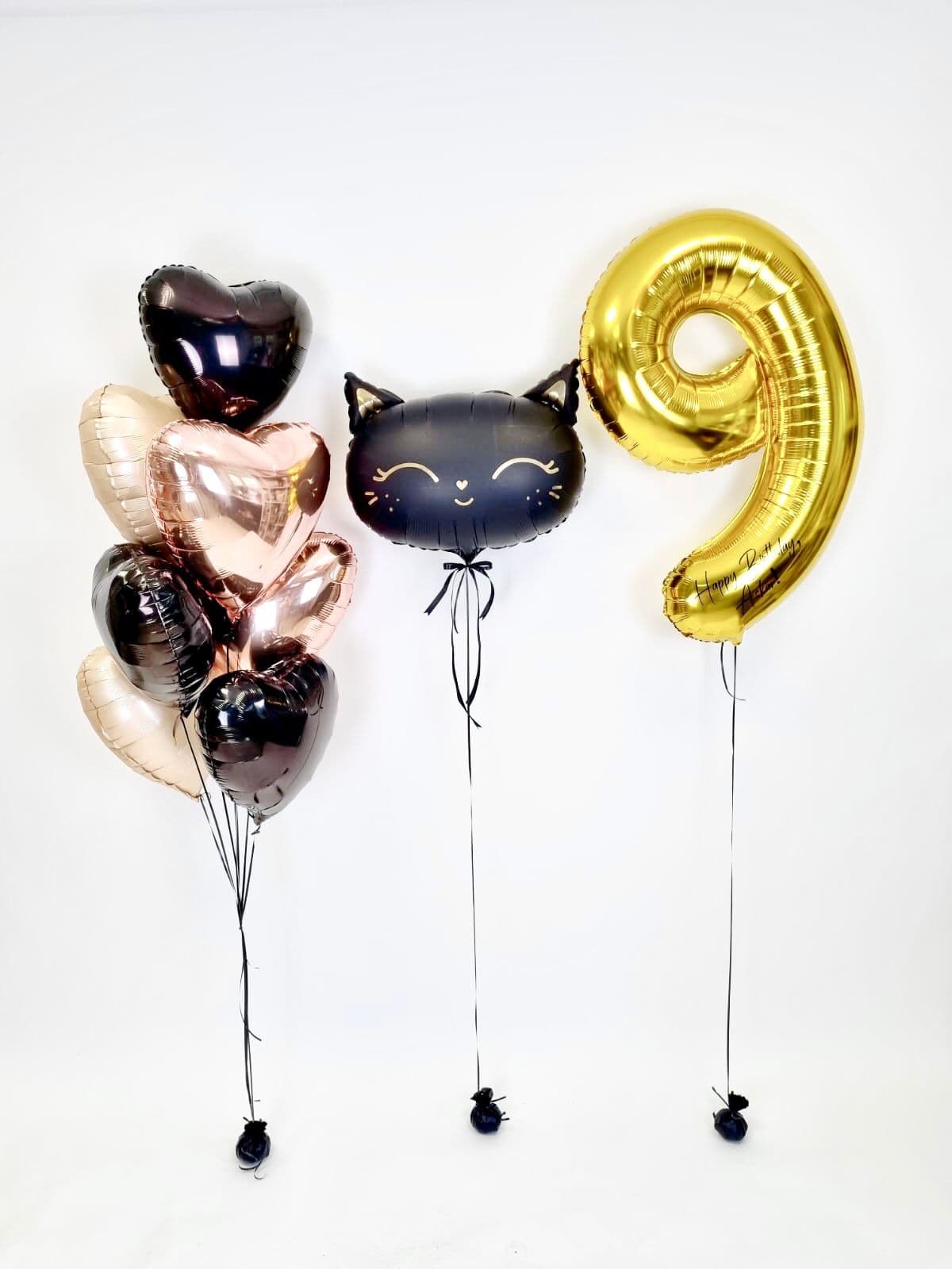 Композиция из шаров "Черная кошка"
