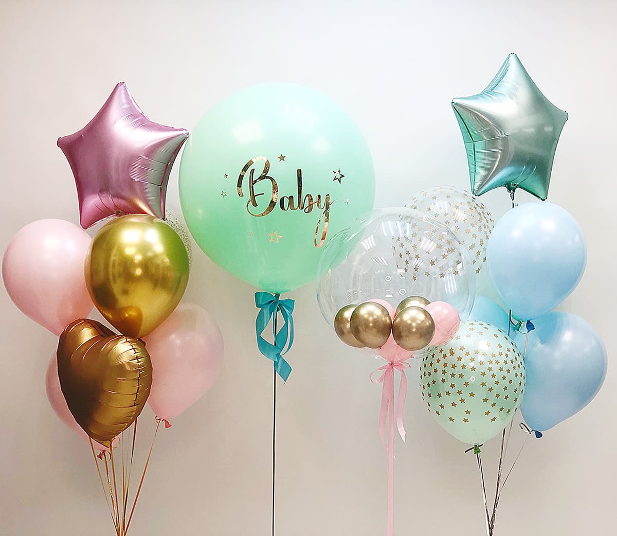 Композиция из шаров "Две звездочки"