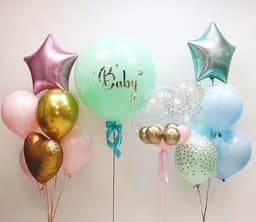 Композиция из шаров "Две звездочки"