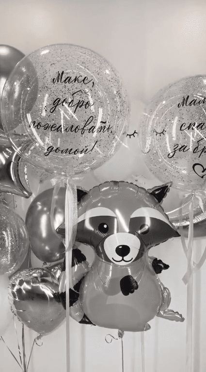 Композиция из шаров "Енотик"