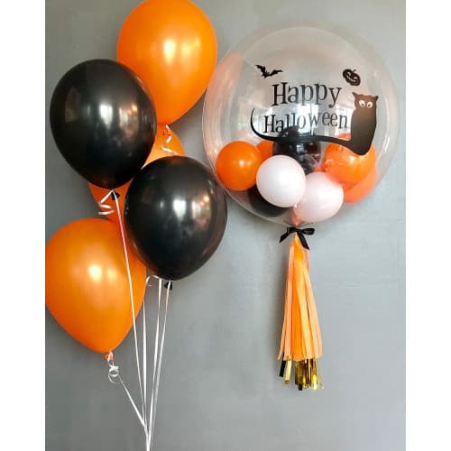 Композиция из шаров "Happy Halloween" Композиция из шаров "Happy Halloween"